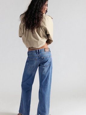 We The Free Tennessee Low-Rise Boyfriend Jeans in Cowboy Romance Denim